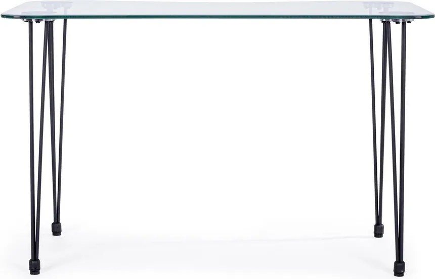 Biurko ze szklanym blatem 60x120 cm Rondo – Bizzotto