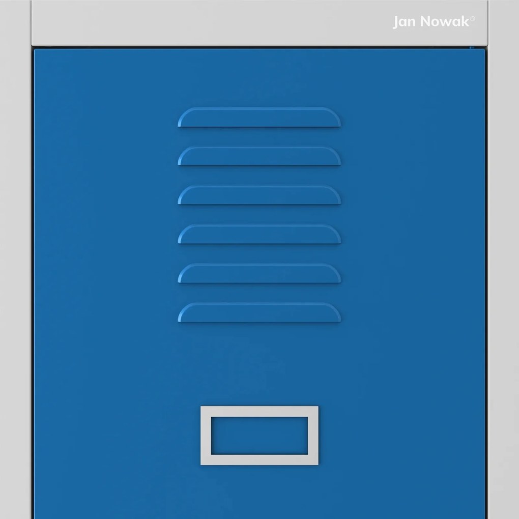 Szafa socjalna czterokomorowa Kacper 80x50x180 cm szary/niebieski