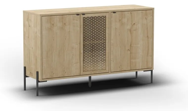Niska komoda w dekorze dębu 120x80 cm Inca – Marckeric