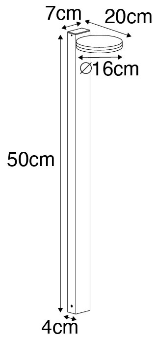 Zewnetrzna Nowoczesna lampa podłogowa zewnętrzna czarna z LED 80 cm IP44 - Esmee Nowoczesny Oswietlenie zewnetrzne