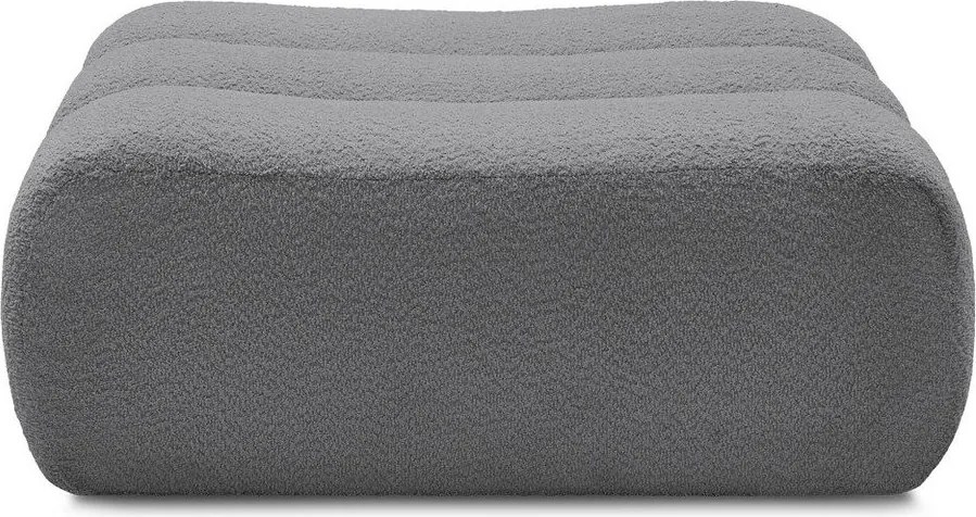 Szary podnóżek z materiału bouclé Azra – Bobochic Paris