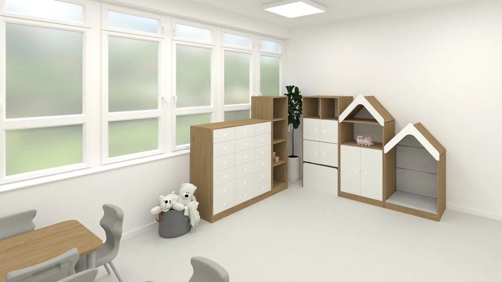 Regał szkolny domek Blox BASE 110 index 3PP-3R-12SB-D