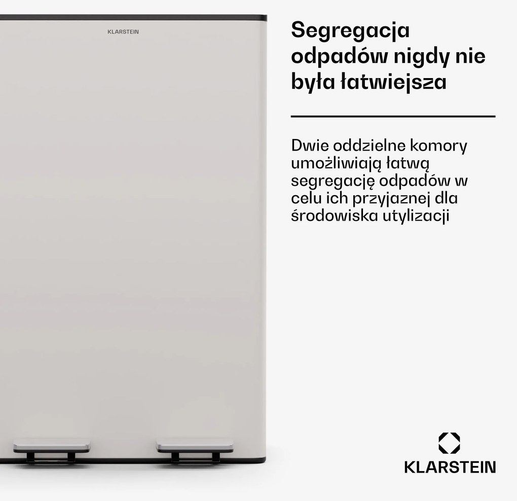 Klarstein EcoVista kosz na odpady z pojemnikiem na odpady bio 60 l