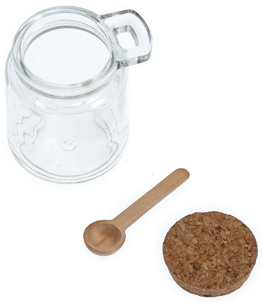 Słoik zamykany korkiem z praktyczną łyżeczką, 250 ml