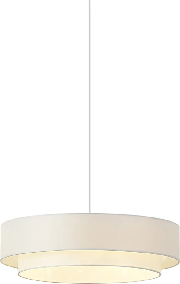 Nowoczesna lampa wisząca biała 50 cm 3-punktowa - Drum Duo