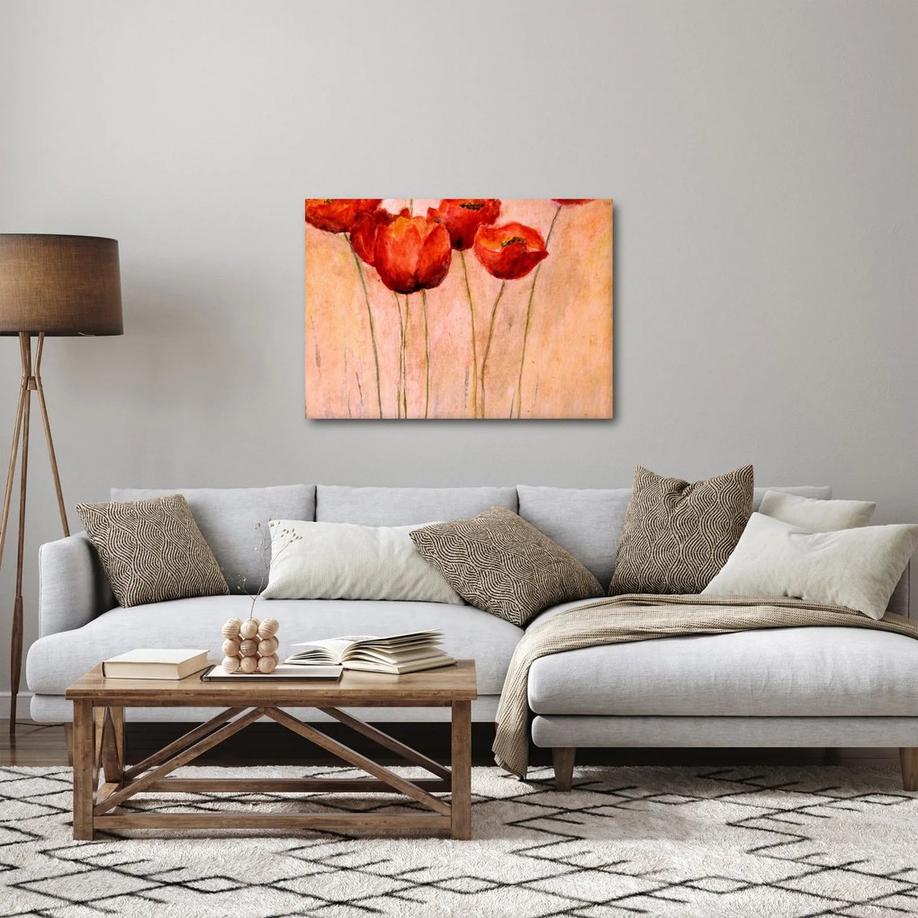 Obraz - Czerwone tulipany (70x50 cm)