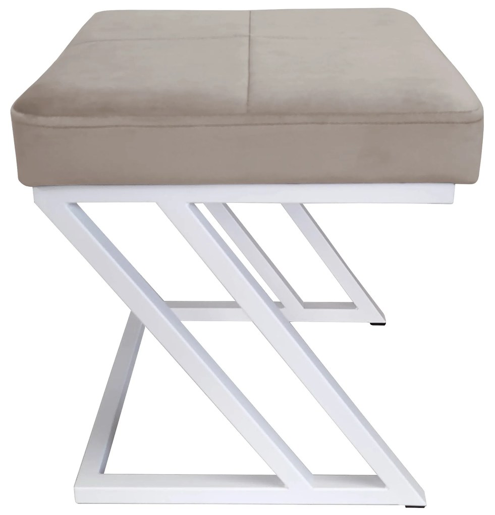 Pufa ZETA LOFT taboret podnóżek podstawa biała MG09