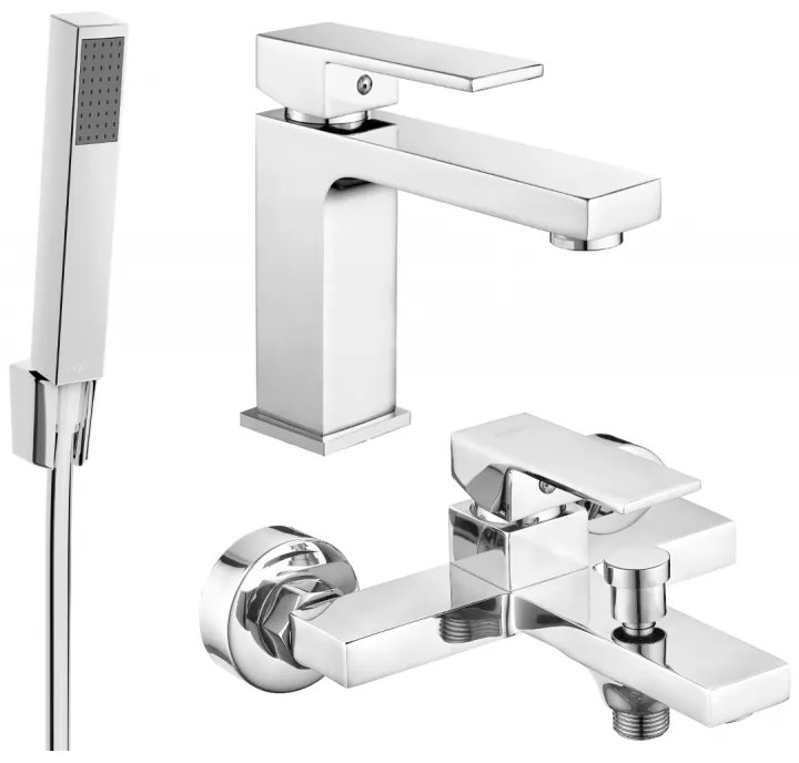 Mexen Uno R77 zestaw wannowy, chrom - 71403R77-00