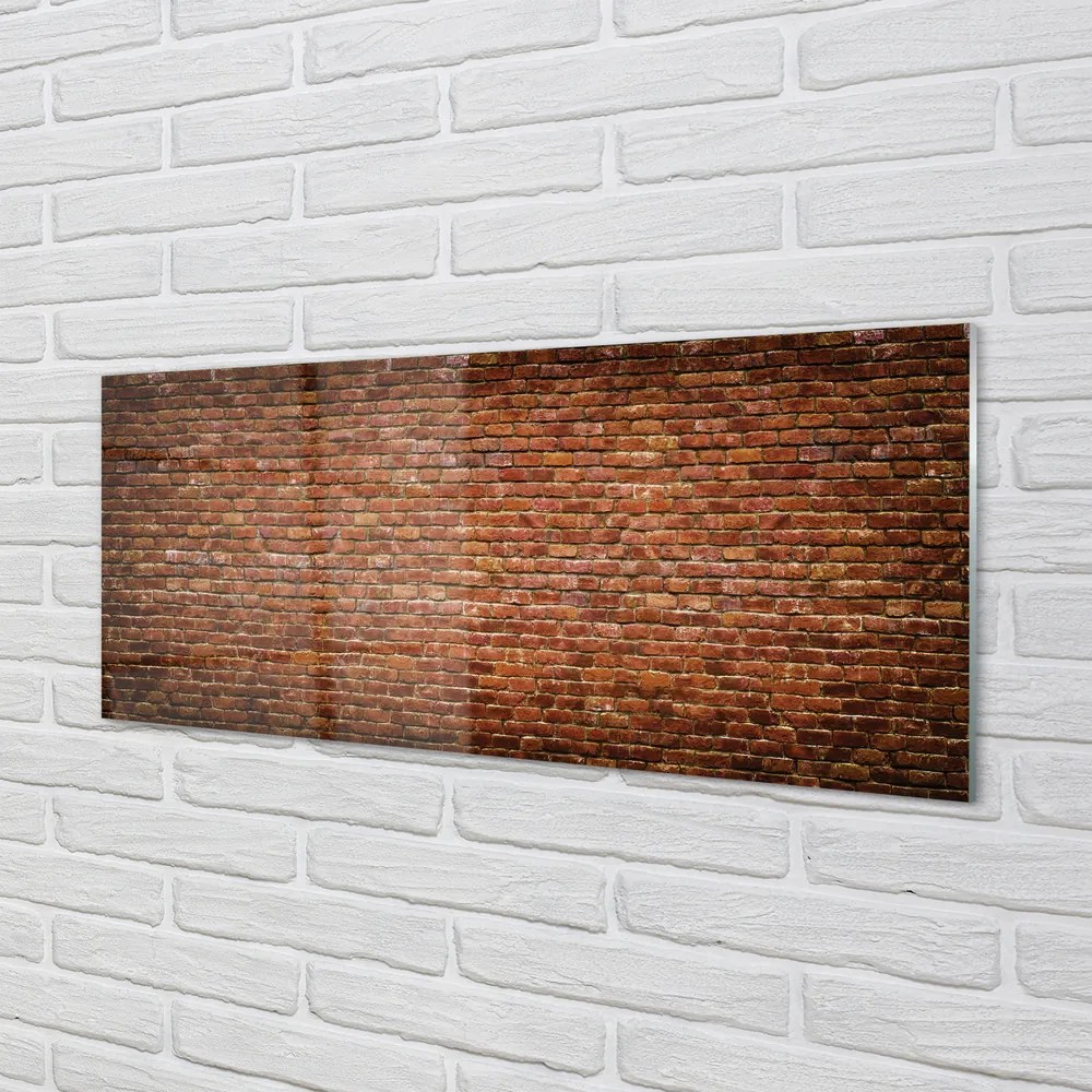 Szklany Panel Cegła mur vintage