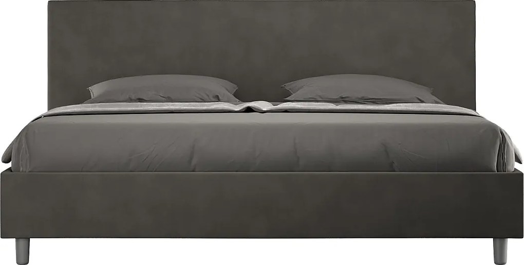 Łóżko bez stelaża tapicerowane 200x210 microfibra szary Adele