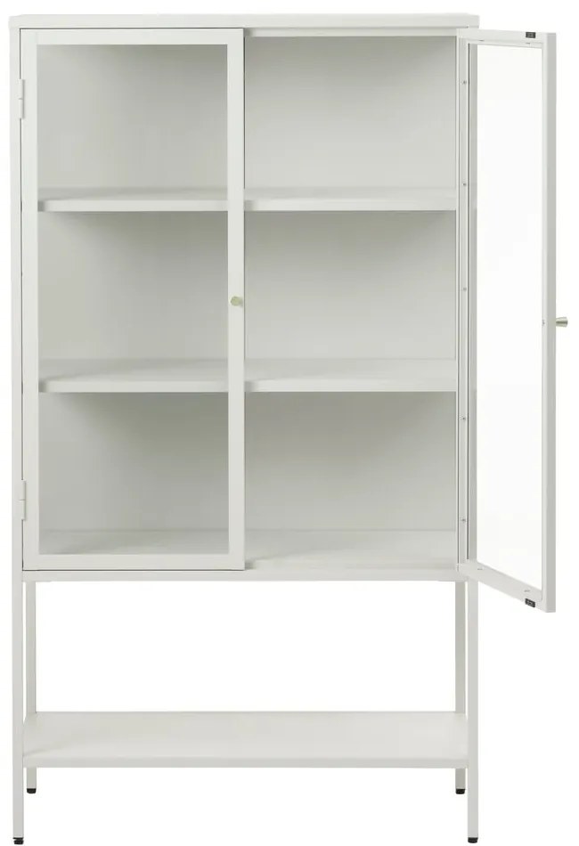 Biała metalowa witryna 90x160 cm Carmel – Unique Furniture