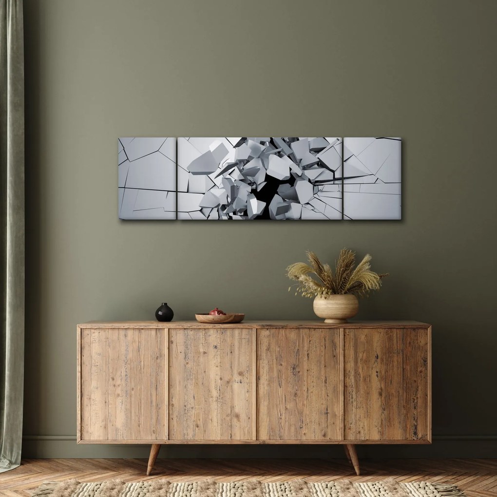 Obraz abstrakcja 3D (170x50 cm)