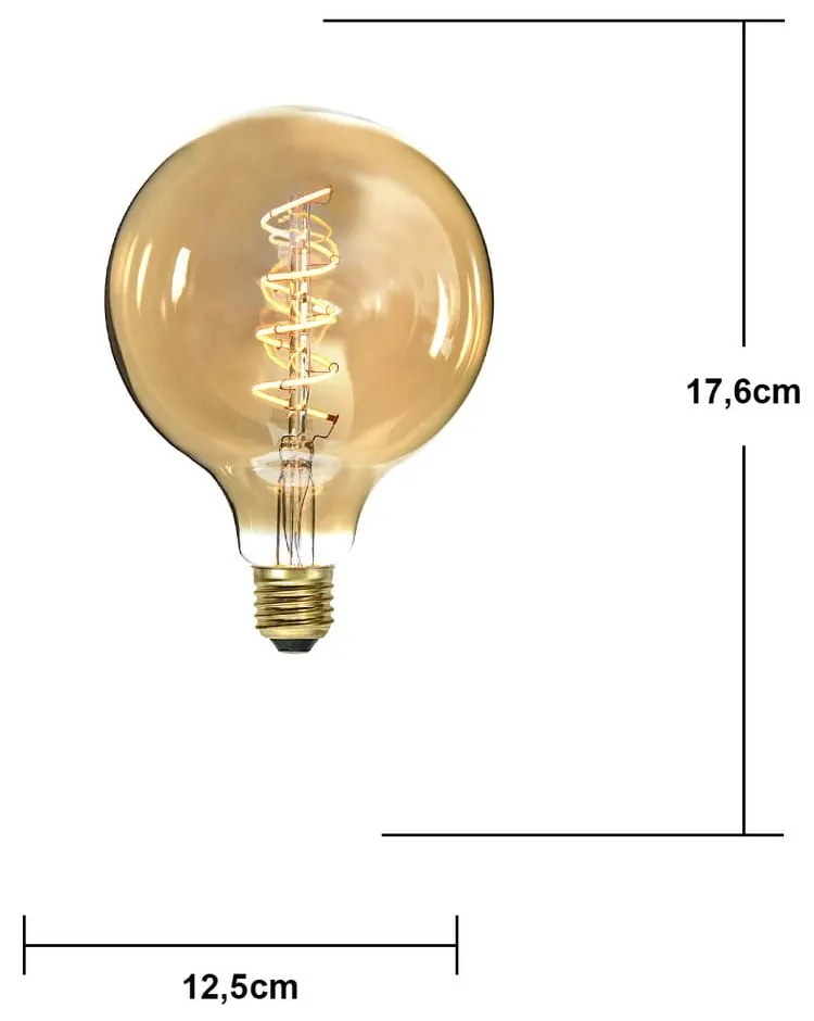 Żarówka filamentowa ze ściemniaczem i ciepłym światłem z gwintem E27, 3 W Spiral Filament – Star Trading
