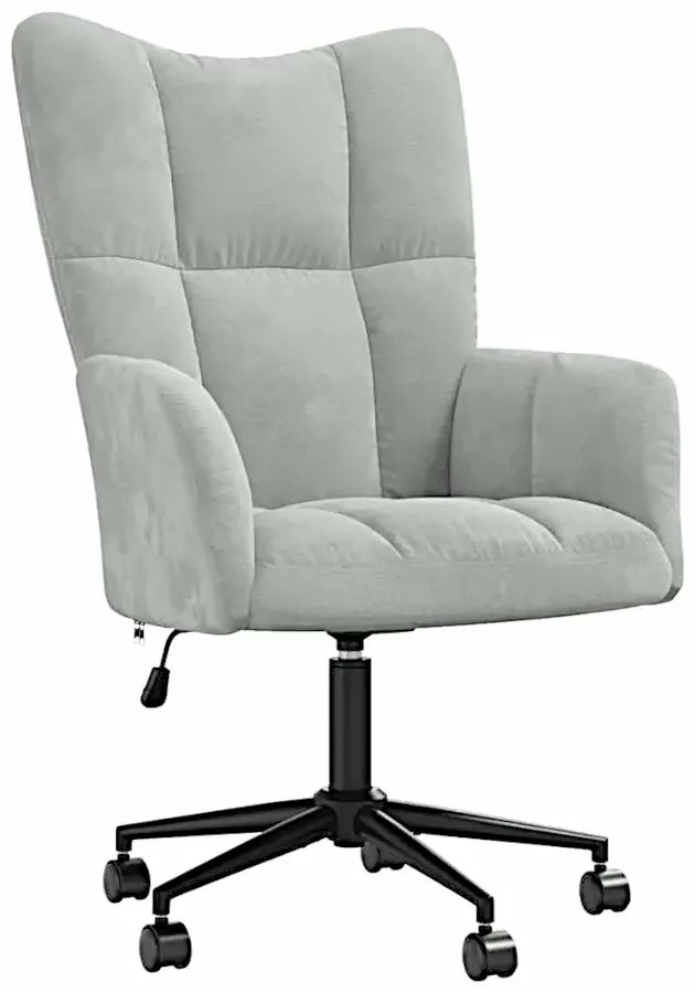 Fotel do biurka glamour jasnoszary N5-M75