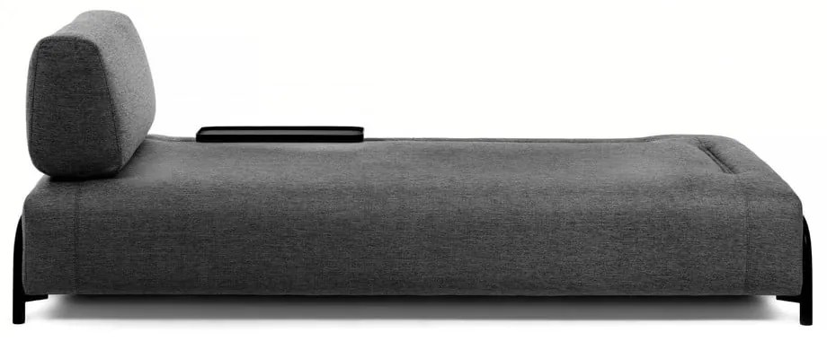 Ciemnoszara sofa z małym stolikiem Kave Home Compo