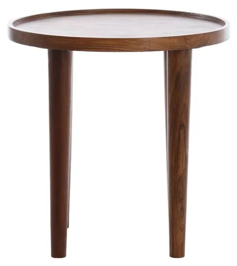 Okrągły stolik z litego drewna akacjowego ø 49 cm Qiano – Light &amp; Living