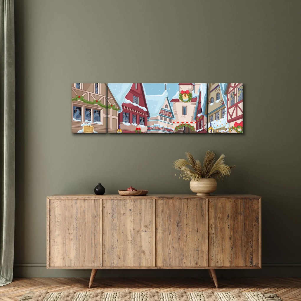 Obraz - Zimowa aleja (170x50 cm)