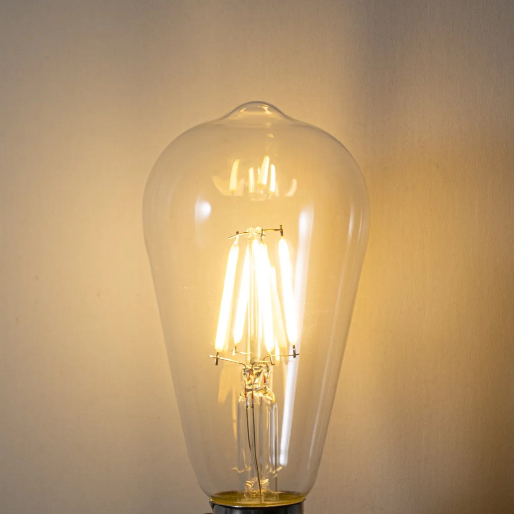 Zestaw 5 E27 dimbare LED lamp ST64 clear 5W 450 lm 2700K