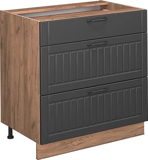 Szafka dolna do kuchni ciemnoszary 80x51.6x82 fame-line