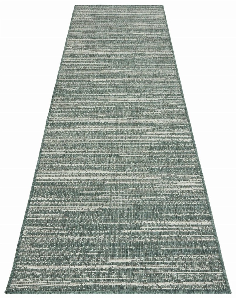 Dywan dwustronny zewnętrzny Gemini chodnik zielono-kremowy 80 cm x 250 cm