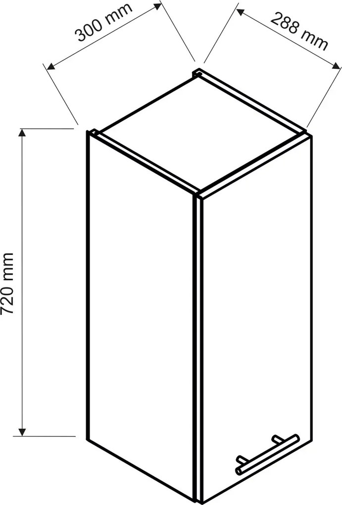 Górna szafka kuchenna 30 cm - Farvi 27X