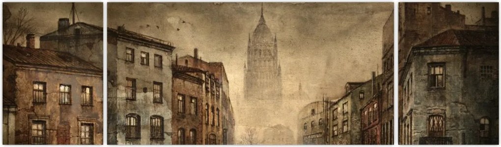 Obraz - Malowanie miasta (170x50 cm)
