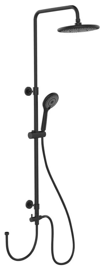 WENKO 25311100 - Zestaw prysznicowy WATERSAVING SYSTEM 120 cm czarny
