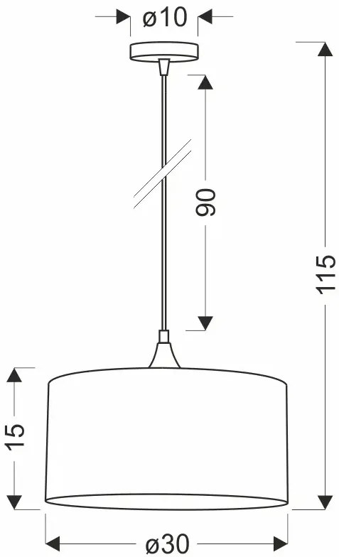 Szara nowoczesna lampa wisząca - D183 P7-P59