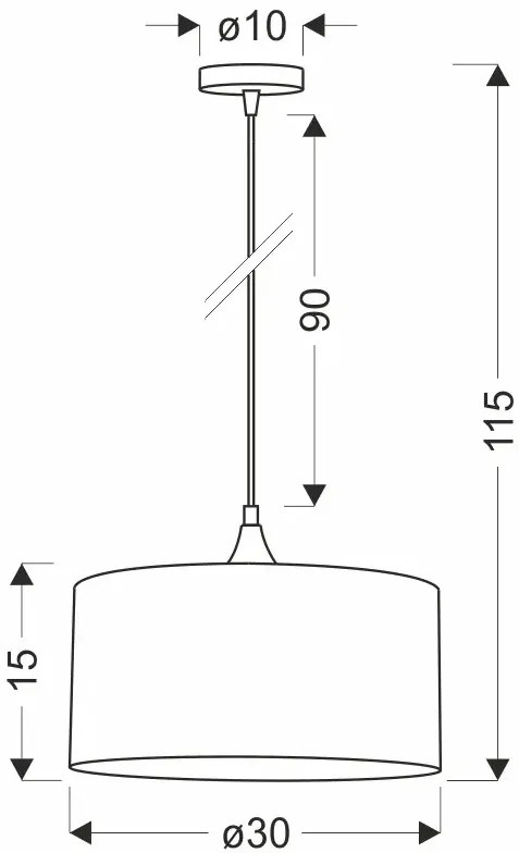 Szara nowoczesna lampa wisząca - D183 Slavi