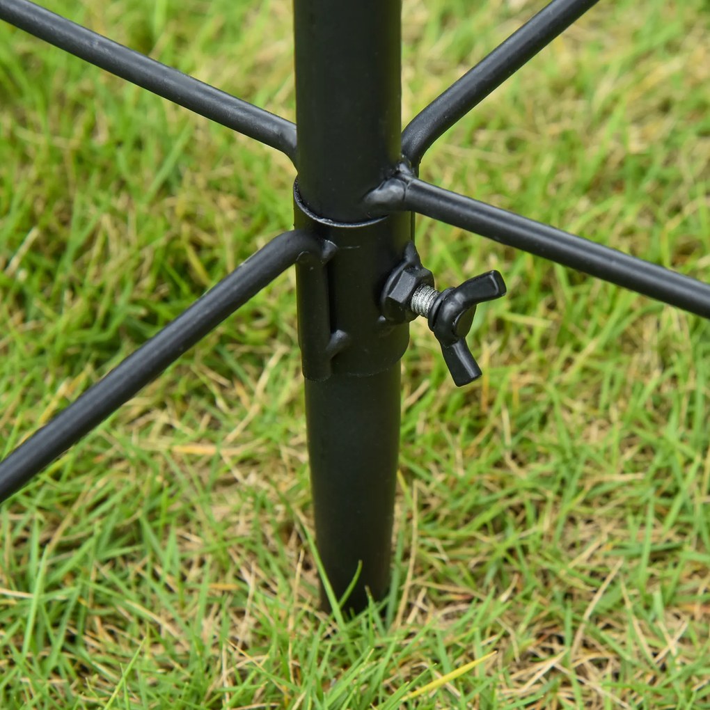 Stacja karmienia ptaków PawHut, zewnętrzny rozdzielacz pokarmu, 4 haczyki, Stal, Czarny