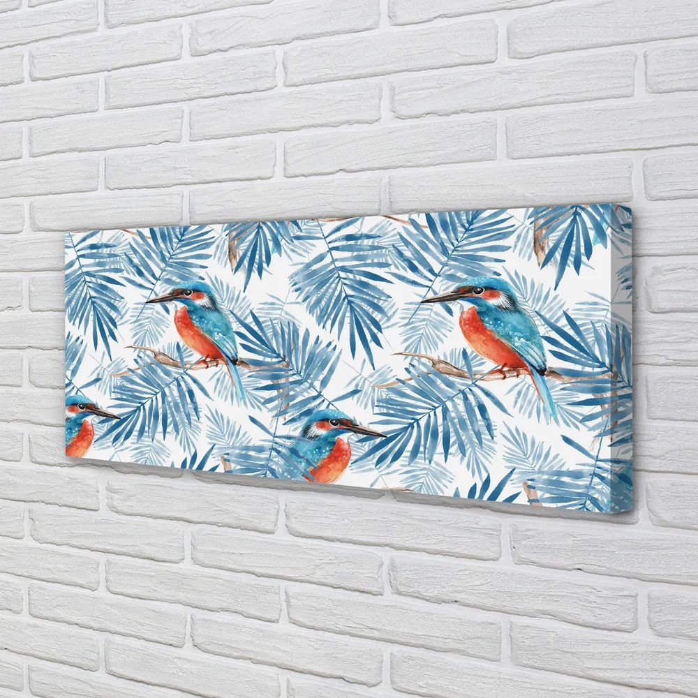 Duży obraz na płótnie Malowany Ptak na Gałęzi