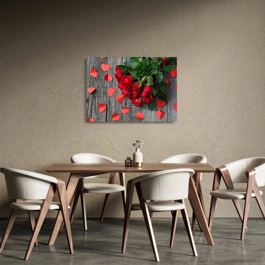 Obraz na szkle - róże (70x50 cm)