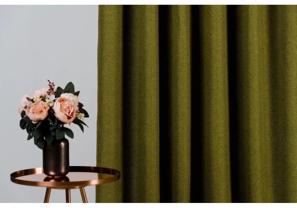 Zielona zasłona 140x260 cm Avalon – Mendola Fabrics