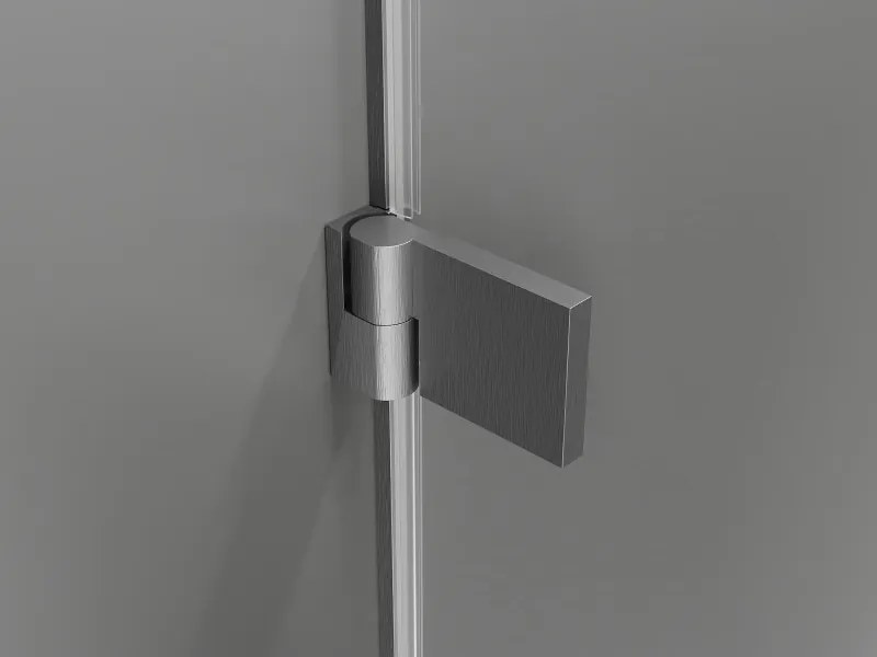 Mexen Lunar-B drzwi prysznicowe uchylne lewe 95 cm, transparent, gun gray szczotkowany - 832-095-000-66-00-L