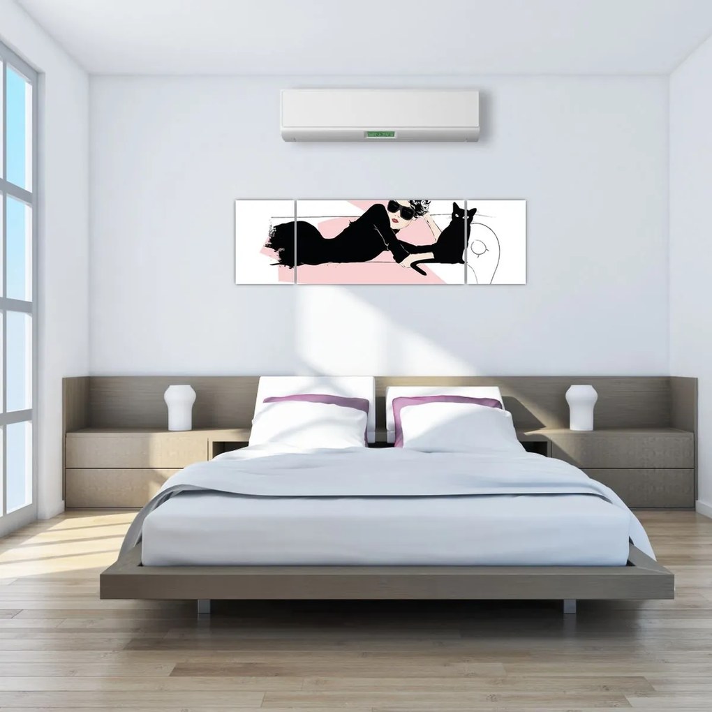 Obraz - Modna dama (170x50 cm)