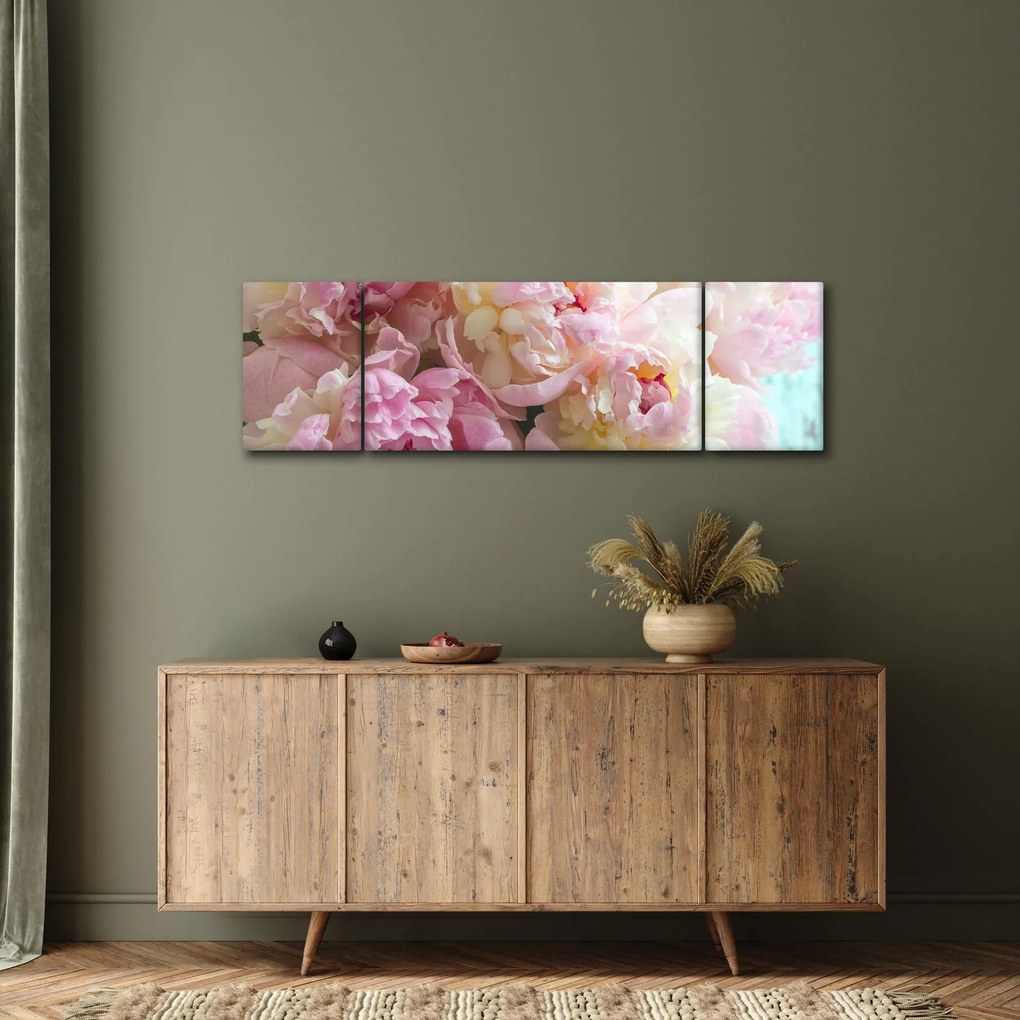 Obraz - Piwonie (170x50 cm)