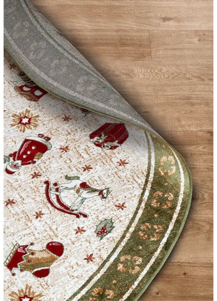 Zielony okrągły dywan z mieszanki bawełny ze świątecznym motywem ø 200 cm Toy's Delight Green Christmas – Villeroy&amp;Boch