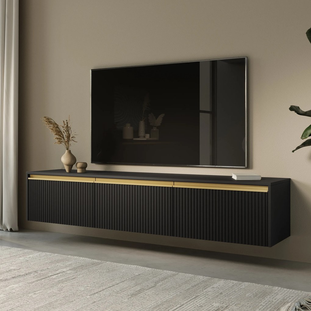 Szafka RTV uniwersalna MAESTRO 180 cm do Salonu pod Telewizor - Czarny