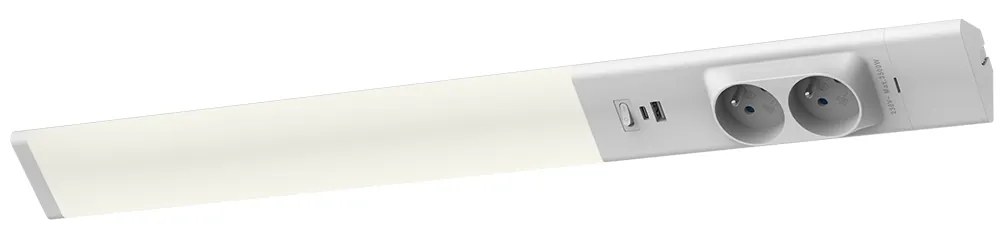Lampa Podszafkowa Dual 18W 4000K USB-A/C + Gniazda 230V