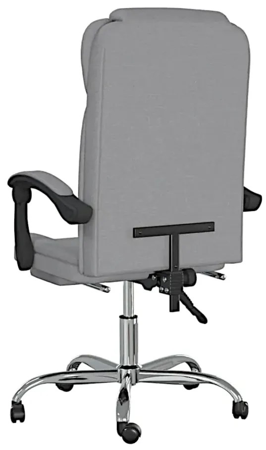 Jasnoszare krzesło do biurka z podnóżkiem - Duncan