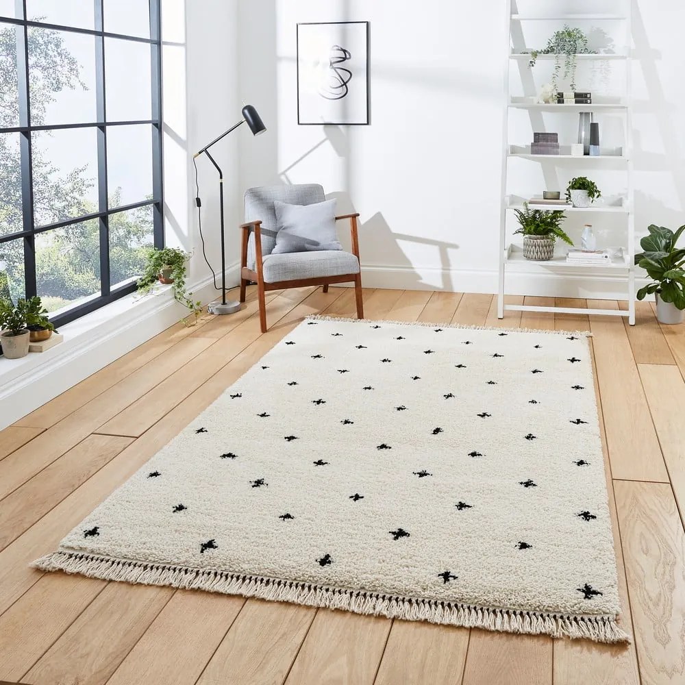 Biało-czarny dywan Think Rugs Boho Dots, 120x170 cm