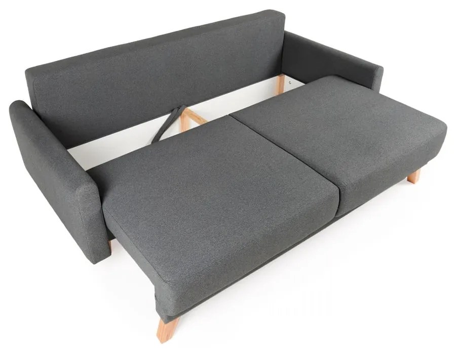 Ciemnoszara sofa rozkładana Bonami Selection Pop