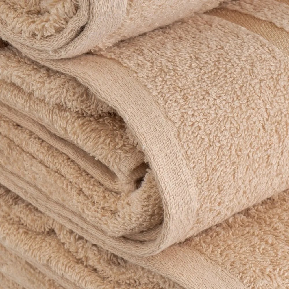 Beżowy bawełniany ręcznik frotte 30x50 cm Simple – Casa Selección