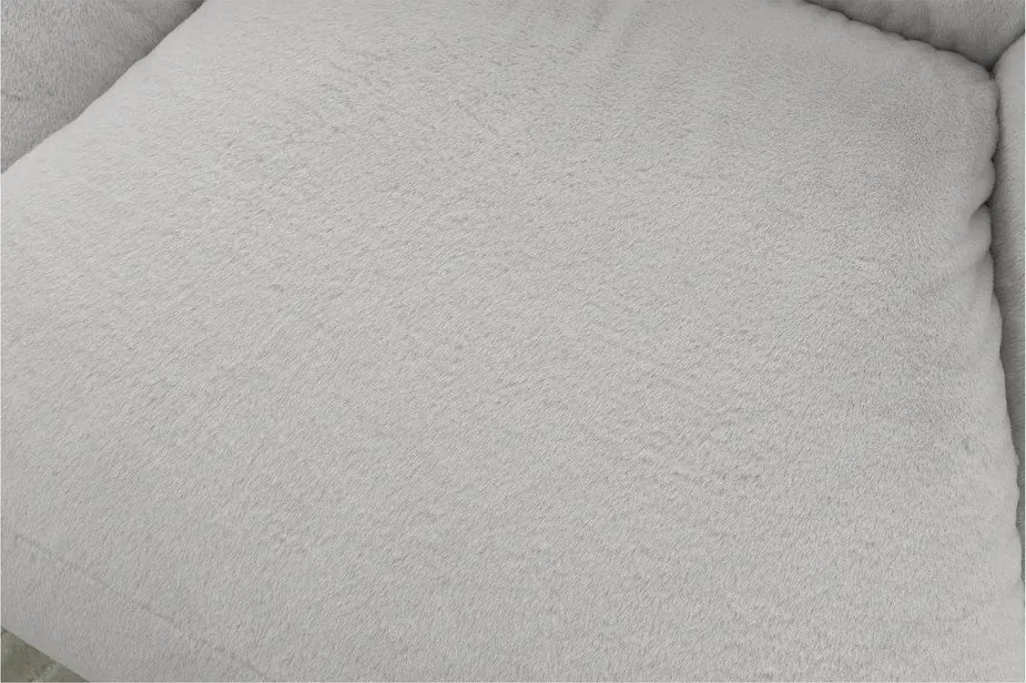 Jasnoszary worek do siedzenia z imitacji futra Lilibet – Bobochic Paris