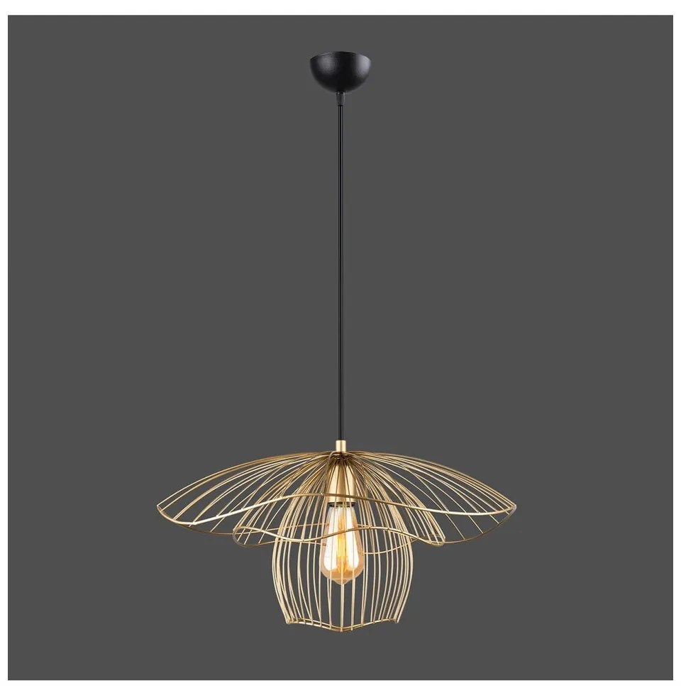 Lampa wisząca w kolorze złota Squid Lighting Root, wys. 123 cm