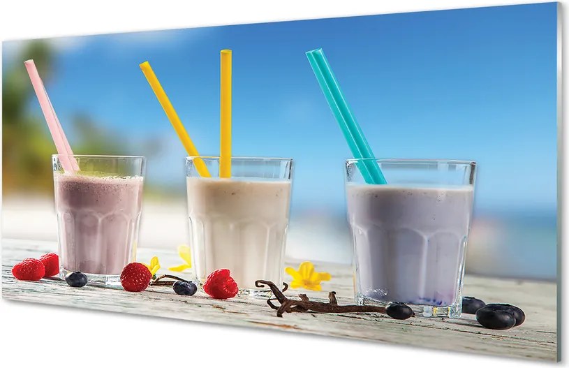 Szklany Panel Barwne Drink w Szklankach