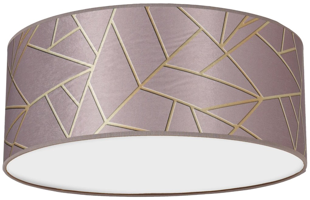 Lampa sufitowa, różowa, okrągła ZIGGY PINK Gold/Pink 2xE27 Ø40cm