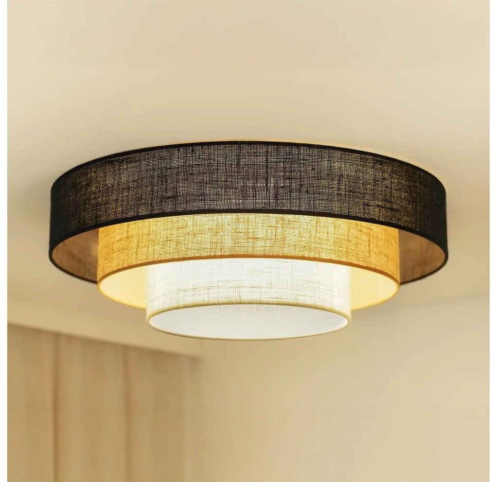 Brilagi -Lampa sufitowa ASPEN LUNETA LED/12W/230V śr. 60 czarna/beżowa/kremowa
