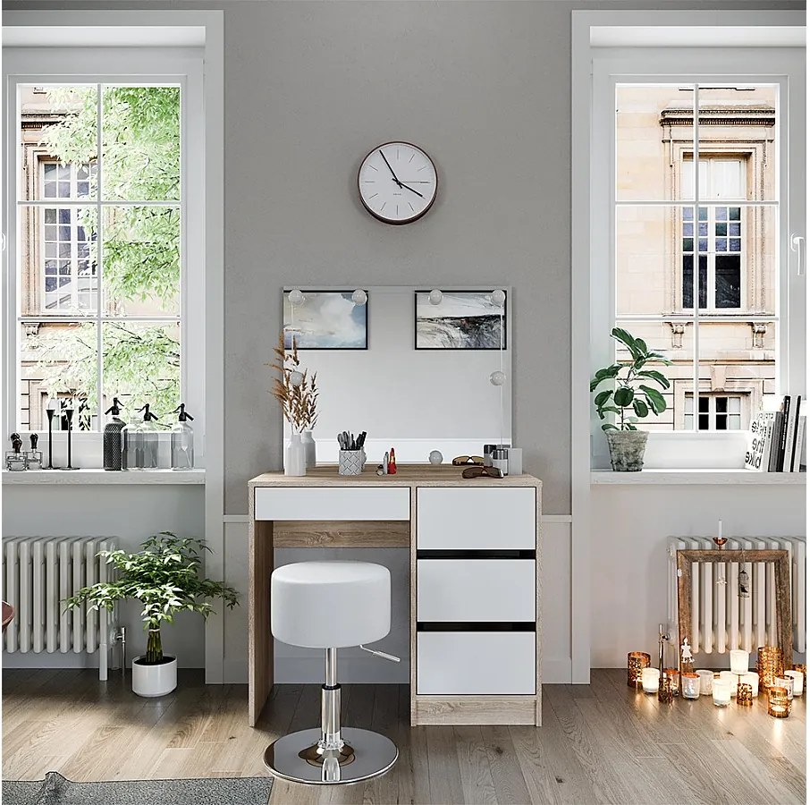 Stół do toalety sonoma 90x40x75 sherry