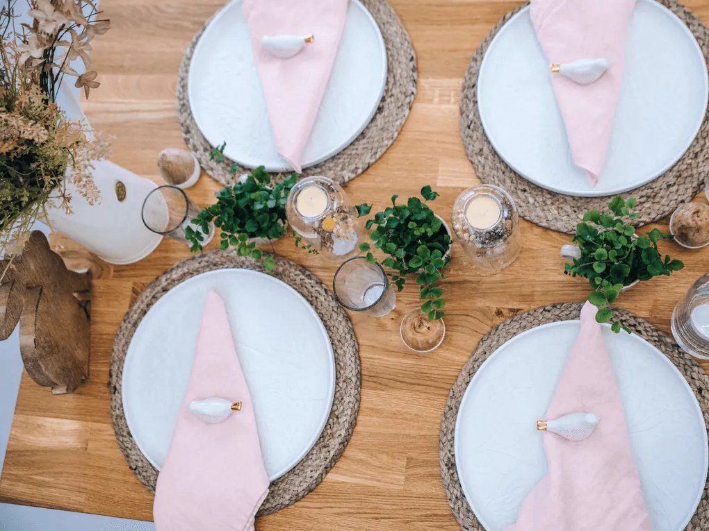 Różowy ręcznik kuchenny FREJA ENGLISH ROSE